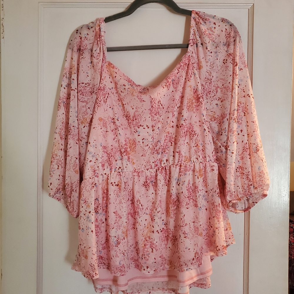 Pink floral top